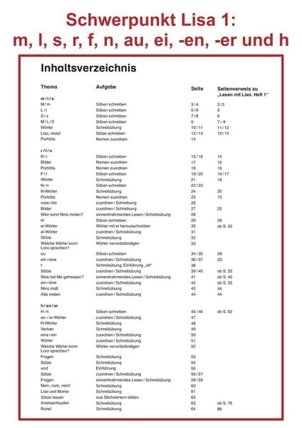 Produktbild: Schreiben mit Lisa - Heft 1