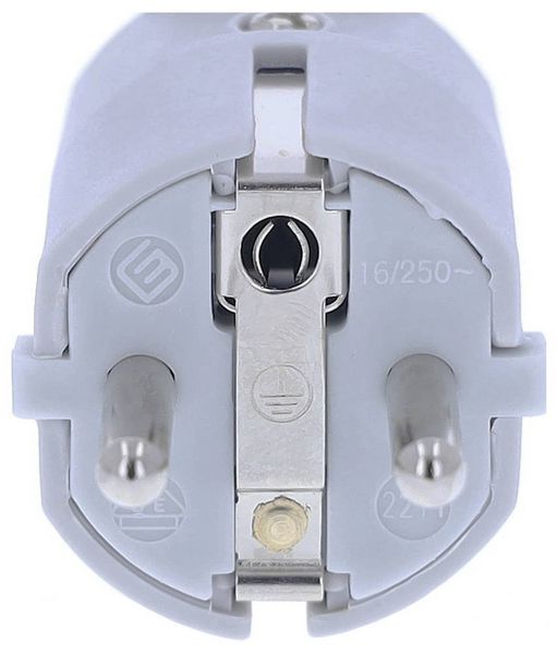 Produktbild: AS Schwabe 62220 Schutzkontaktstecker PVC 230V Grau
