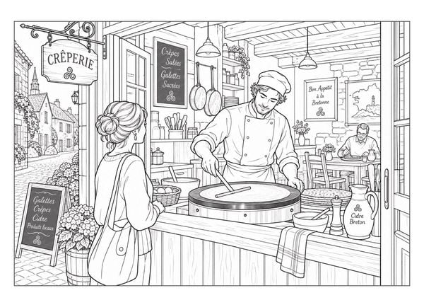 Produktbild: Tr&egrave;s Fran&ccedil;ais &ndash; Frankreich Malbuch f&uuml;r Erwachsene mit 70 sch&ouml;nen Ausmalmotiven