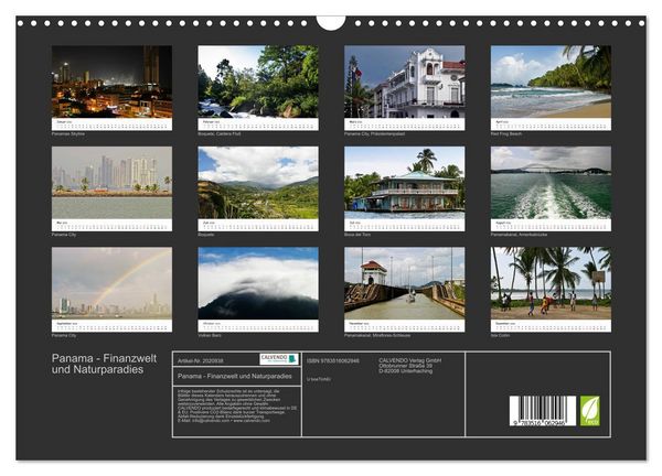 Produktbild: Panama - Finanzwelt und Naturparadies (Wandkalender 2026 DIN A3 quer), CALVENDO Monatskalender