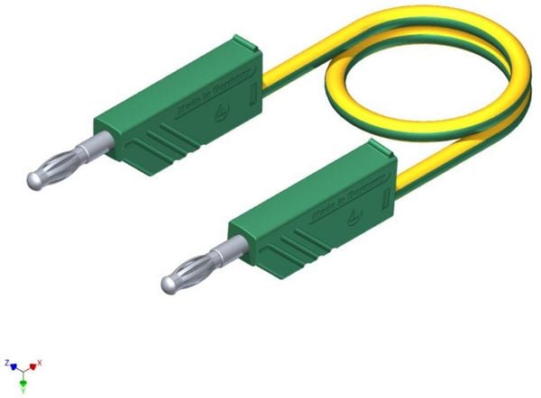 Produktbild: Hirschmann Test & Measurement CO MLN 200/2,5 Messleitung Lamellenstecker 4 mm Lamellenstecker 4 mm 2.00 m Gelb, Gr&uuml;n 1 St.