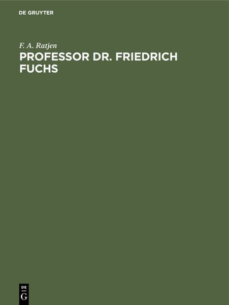 Produktbild: Professor Dr. Friedrich Fuchs