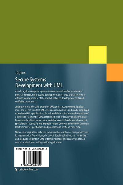 Produktbild: Secure Systems Development with UML