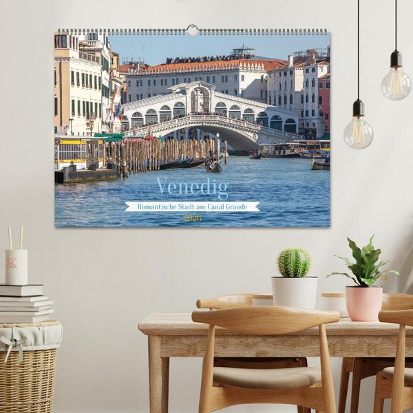 Produktbild: Venedig - Romantische Stadt am Canal Grande (Wandkalender 2026 DIN A2 quer), CALVENDO Monatskalender