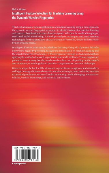 Produktbild: Intelligent Feature Selection for Machine Learning Using the Dynamic Wavelet Fingerprint