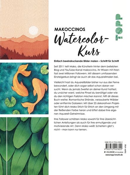 Produktbild: Makoccinos Watercolor-Kurs mit Erfolgsgarantie