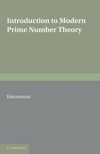 Produktbild: Introduction to Modern Prime Number Theory