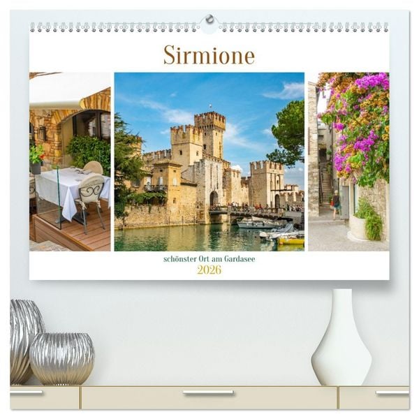 Produktbild: Sirmione - sch&ouml;nster Ort am Gardasee (hochwertiger Premium Wandkalender 2026 DIN A2 quer), Kunstdruck in Hochglanz