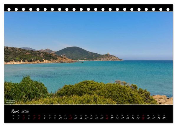 Produktbild: Sardinien Panoramakalender / CH-Version (Tischkalender 2026 DIN A5 quer), CALVENDO Monatskalender