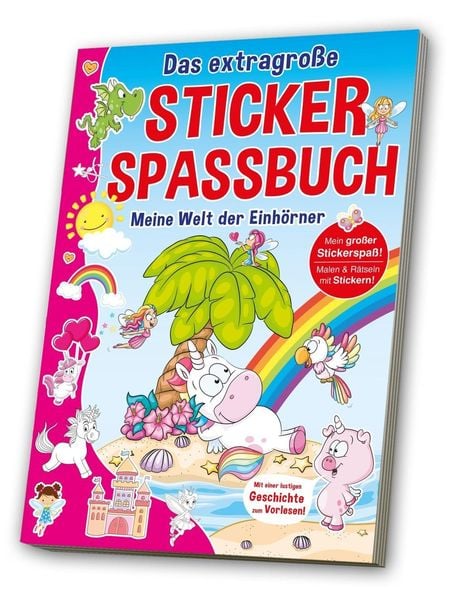 Produktbild: Stickerspa&szlig;buch Einh&ouml;rner