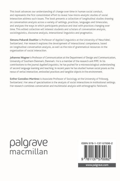 Produktbild: Longitudinal Studies on the Organization of Social Interaction