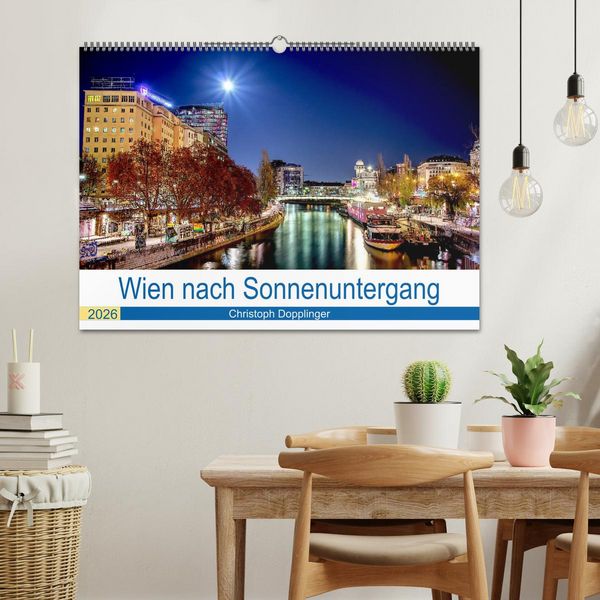Produktbild: Wien nach Sonnenuntergang (Wandkalender 2026 DIN A2 quer), CALVENDO Monatskalender