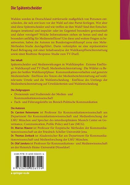 Produktbild: Die Sp&auml;tentscheider