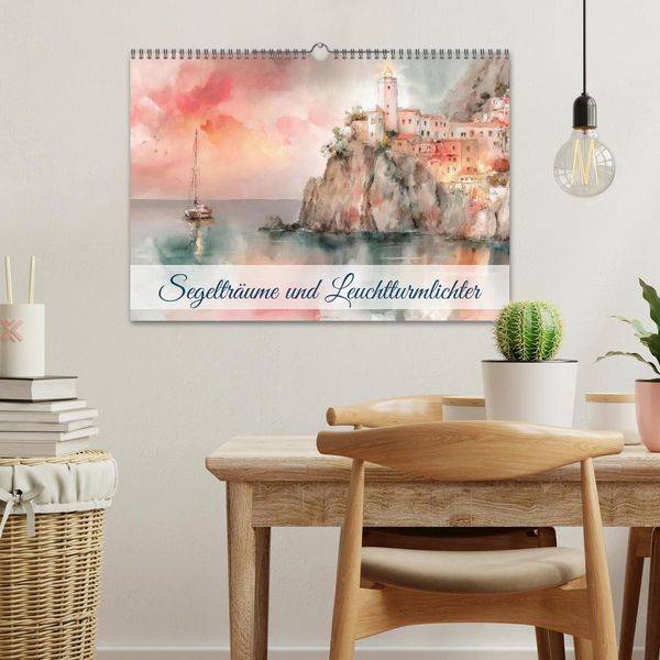 Produktbild: Segeltr&auml;ume und Leuchtturmlichter (Wandkalender 2026 DIN A3 quer), CALVENDO Monatskalender