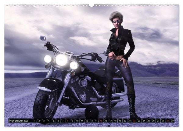 Produktbild: Frauen und Traumbikes (hochwertiger Premium Wandkalender 2026 DIN A2 quer), Kunstdruck in Hochglanz
