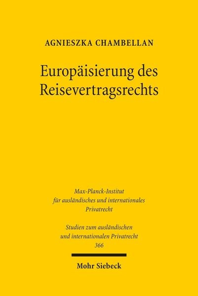 Produktbild: Europ&auml;isierung des Reisevertragsrechts