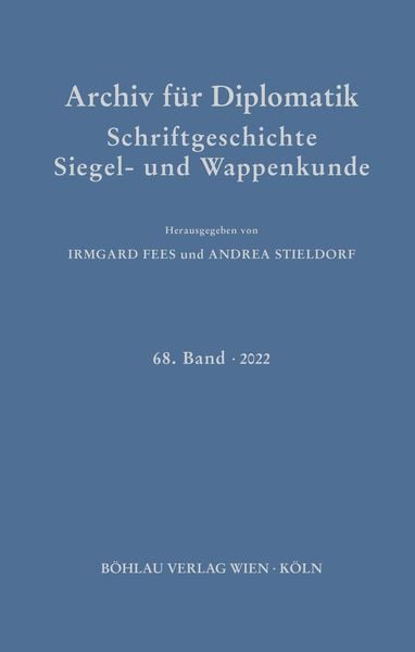 Produktbild: Archiv f&uuml;r Diplomatik, Schriftgeschichte, Siegel- und Wappenkunde