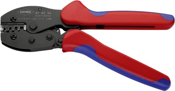 Knipex PreciForce 97 52 34 SB Crimpzange Unisolierte Steckverbinder, Offene Steckverbinder 0.1 bis 2.5 mm²