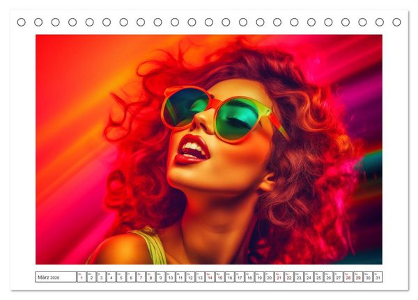 Produktbild: Popart Prinzessin (Tischkalender 2026 DIN A5 quer), CALVENDO Monatskalender