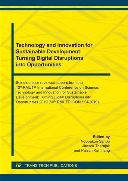 Produktbild: Technology and Innovation for Sustainable Development: Turning Digital Disruptions into Opportunities