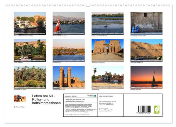 Produktbild: Leben am Nil - Kultur- und Landschaftsimpressionen (hochwertiger Premium Wandkalender 2026 DIN A2 quer), Kunstdruck in Hochglanz