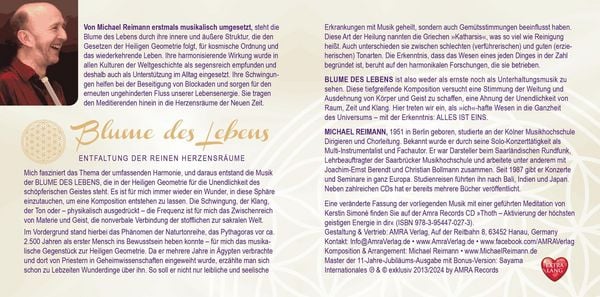 Produktbild: BLUME DES LEBENS [EXTRA LANGE JUBIL&Auml;UMS-AUSGABE]: Entfaltung der reinen Herzensr&auml;ume - mit Bonus Version Frieden