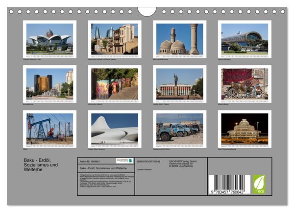 Produktbild: Baku - Erd&ouml;l, Sozialismus und Welterbe (Wandkalender 2026 DIN A4 quer), CALVENDO Monatskalender