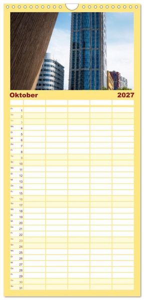 Produktbild: Familienplaner 2027 - Rotterdam - Die heimliche Hauptstadt der Niederlande mit 5 Spalten (Wandkalender, 21 x 45 cm) CALVENDO