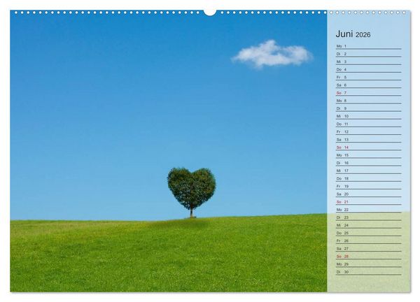 Produktbild: Tage von Herzen (hochwertiger Premium Wandkalender 2026 DIN A2 quer), Kunstdruck in Hochglanz