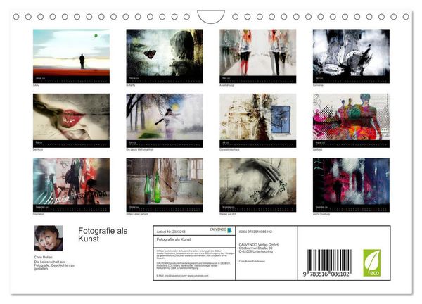 Produktbild: Fotografie als Kunst (Wandkalender 2026 DIN A4 quer), CALVENDO Monatskalender