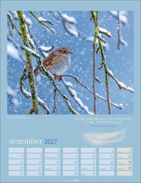 Produktbild: Heimische V&ouml;gel Kalender 2027