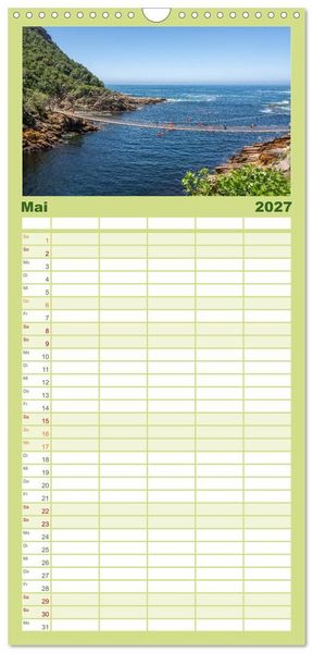 Produktbild: Familienplaner 2027 - S&uuml;dafrika - Landschaft voller Vielfalt und Sch&ouml;nheit mit 5 Spalten (Wandkalender, 21 x 45 cm) CALVENDO