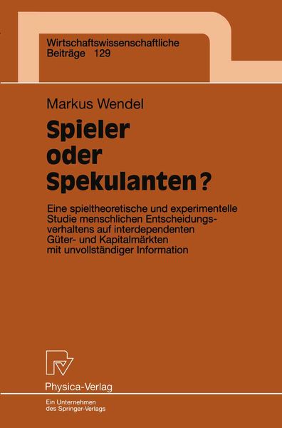 Produktbild: Spieler oder Spekulanten?