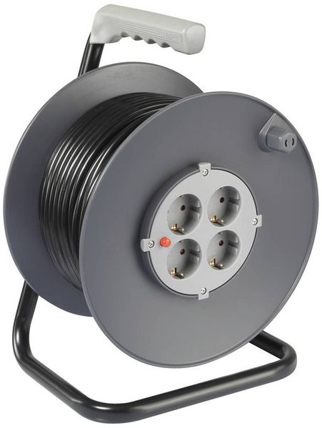Produktbild: Sygonix SY-5655926 Kabeltrommel 25m Schwarz Schutzkontakt-Stecker