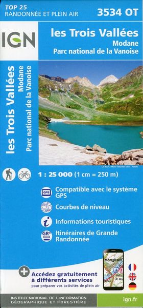 Produktbild: Les Trois Vall&eacute;es. Modane. PN de La Vanoise 1:25 000