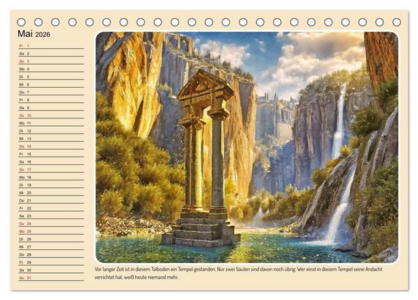 Produktbild: Orte einer M&auml;rchenwelt (Tischkalender 2026 DIN A5 quer), CALVENDO Monatskalender