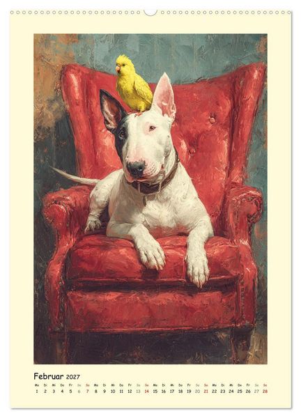 Produktbild: Gentlemen auf Pfoten. Der Bullterrier im k&uuml;nstlerischen Vintage-Stil (Wandkalender 2027 DIN A2 hoch), CALVENDO Monatskalender