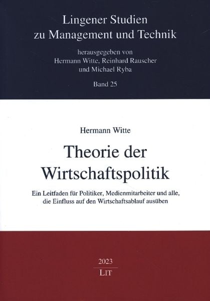 Produktbild: Witte, H: Theorie der Wirtschaftspolitik
