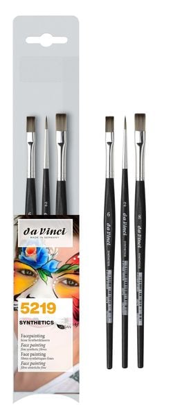 Produktbild: da Vinci Pinselset SYNTHETICS FACEPAINTING, 3er Set
