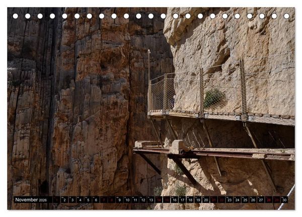 Produktbild: El Caminito del Rey (Tischkalender 2026 DIN A5 quer), CALVENDO Monatskalender