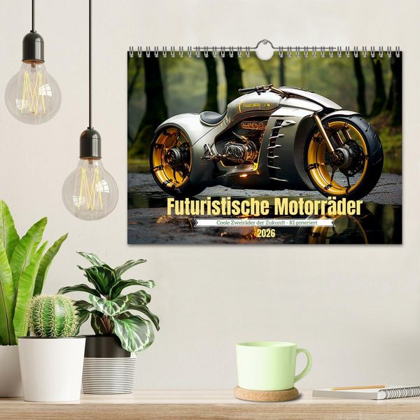 Produktbild: Futuristische Motorr&auml;der (Wandkalender 2026 DIN A4 quer), CALVENDO Monatskalender