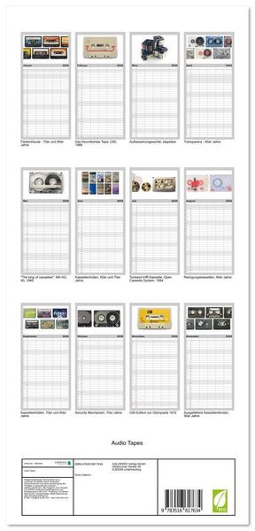 Produktbild: Familienplaner 2026 - Audio Tapes mit 5 Spalten (Wandkalender, 21 x 45 cm) CALVENDO