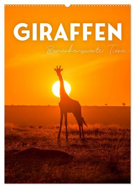 Produktbild: Giraffe - Bemerkenswerte Tiere. (Wandkalender 2026 DIN A2 hoch), CALVENDO Monatskalender