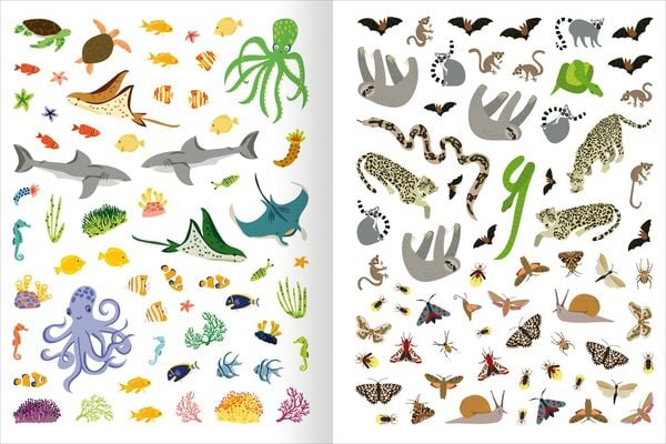 Produktbild: Das superdicke Stickerheft &ndash; Tiere