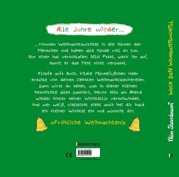 Produktbild: Weck den Weihnachtswichtel. Ein Weihnachts-Mitmachbuch.Zum Sch&uuml;tteln, Schaukeln, Pusten und mehr. Von 2 bis 4 Jahren