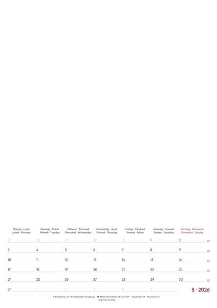Produktbild: Kreativ-Kalender A4 Notiz 2026 mit Platz für Notizen - weiß - 21 x 29,7 - Do it yourself calendar A4 - datiert - Foto-Kalender - Alpha Edition