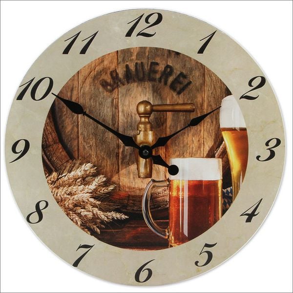 Produktbild: Wanduhr Motiv Bier