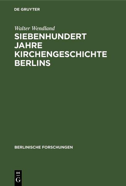 Produktbild: Siebenhundert Jahre Kirchengeschichte Berlins