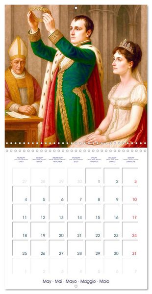 Produktbild: Napol&eacute;on Bonaparte (Calendrier mural carr&eacute; 2026 30x30 cm) Calendrier double avec une page pour vos prises de notes