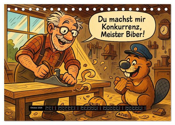 Produktbild: Tierischer Berufsalltag (Tischkalender 2026 DIN A5 quer), CALVENDO Monatskalender
